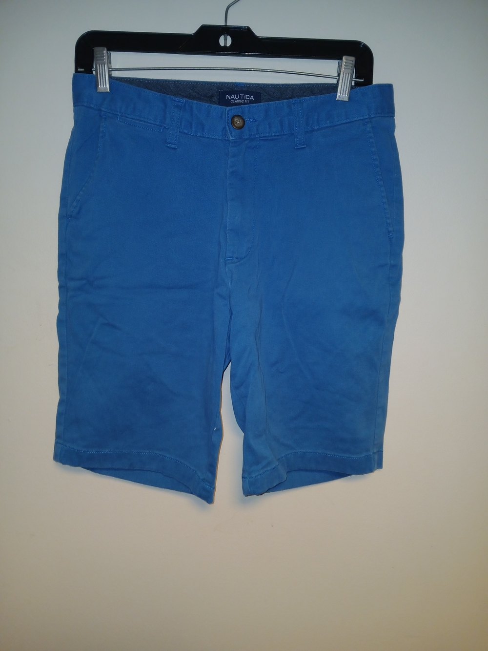 Nautica Men’s Bright Blue Flat Front Shorts